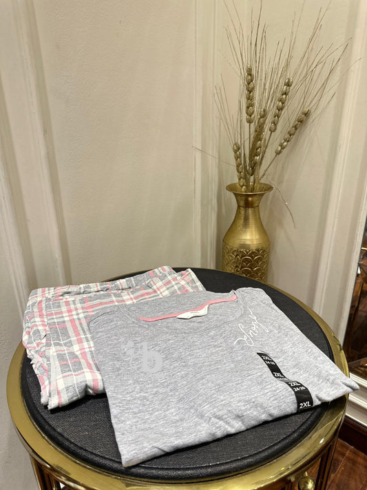 M&S Half Sleeves PJ Set In Gray Colour