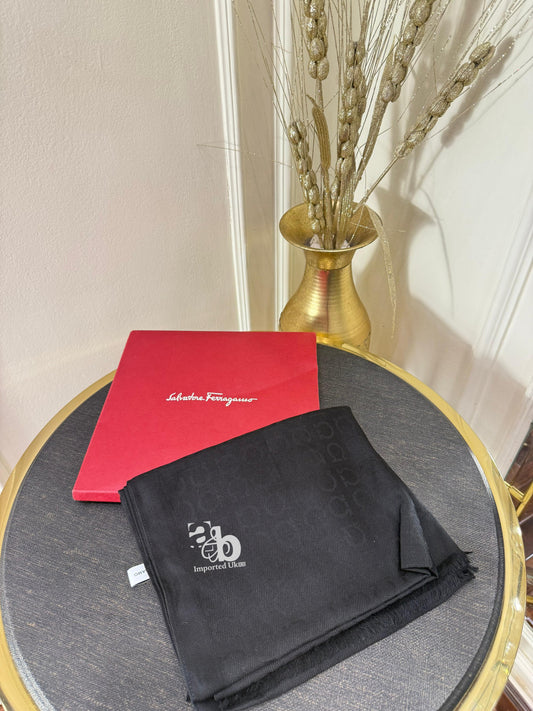 Salvatore Ferragamo Black Scarf