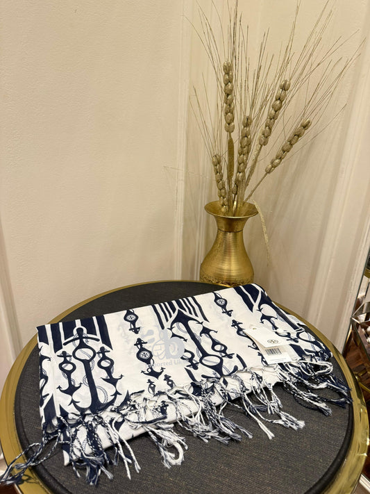 Tory Burch Seafaring Stripe Oblong Scarf