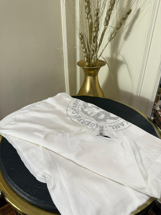 Karl Lagerfeld Women`s White Scarf