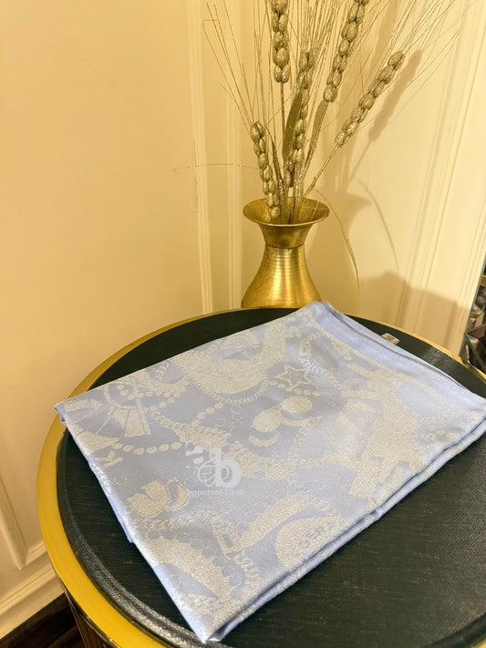 Karl Lagerfeld Pearls And Chains Metallic Scarf