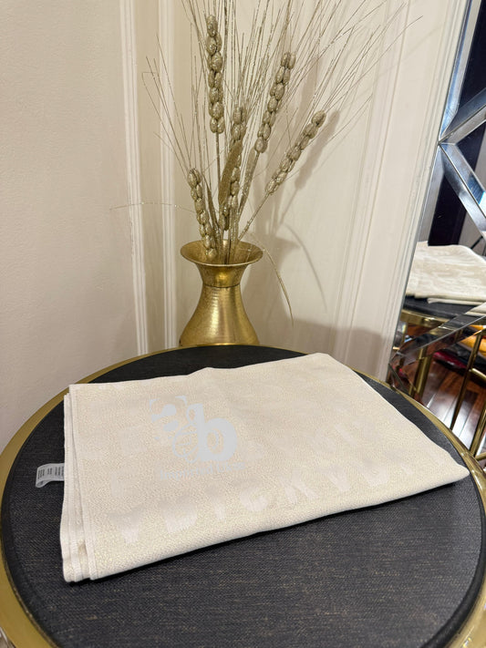 Karl Lagerfeld Patterned Ivory Shimmer Scarf