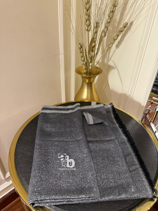 Dkny Dark Gray Shimmer Scarf
