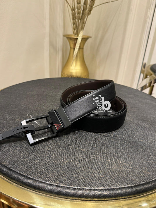 Guess Men’s Belt Double Sided Buckle Leather Fashion Belt
