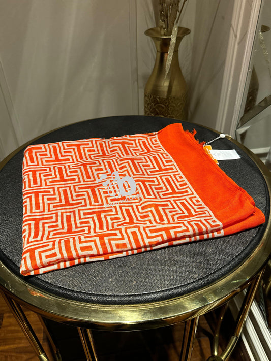 Tory Burch Block T Logo Scarf