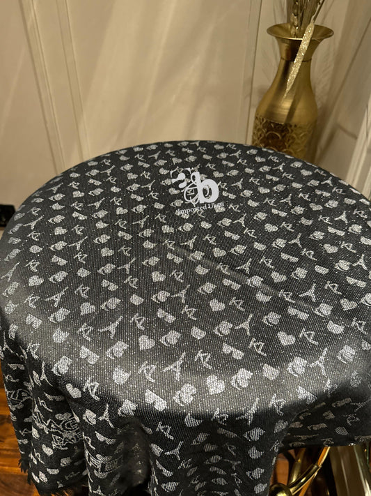 Karl Lagerfeld Black Shimmer Women`s Scarf