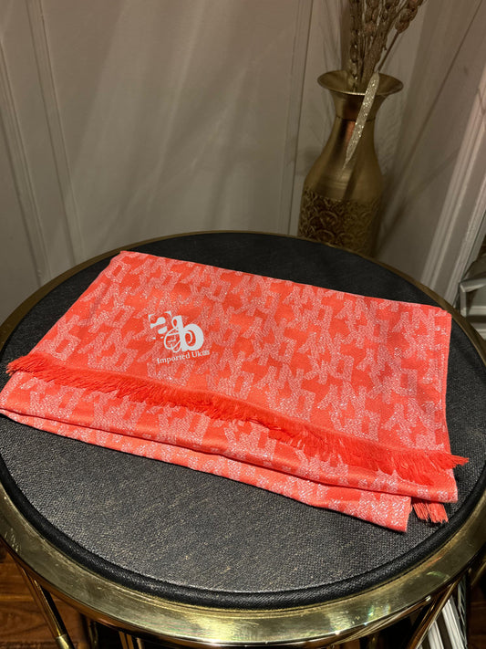 Dkny Orange Shimmer Scarf