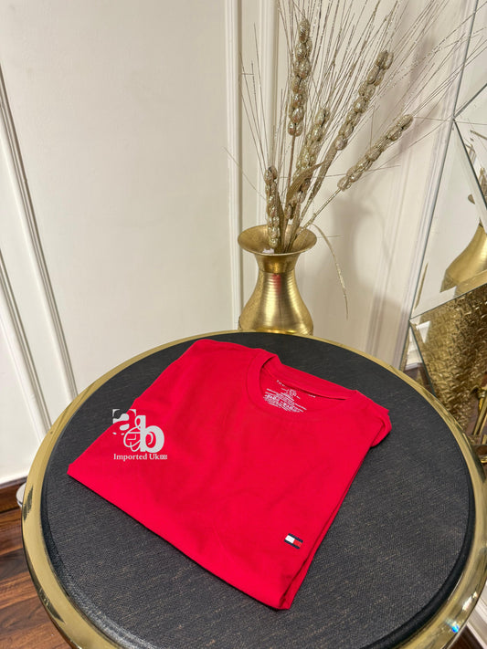 Tommy Hilfiger Men’s Stretch Slim Fit T-Shirt In Red