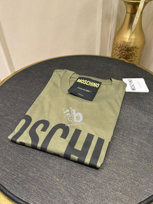 Moschino Green Logo-Print Short-Sleeve T-Shirt