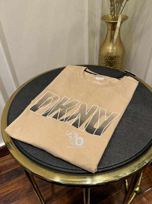 DKNY Beige Half Sleeve T Shirt For Men