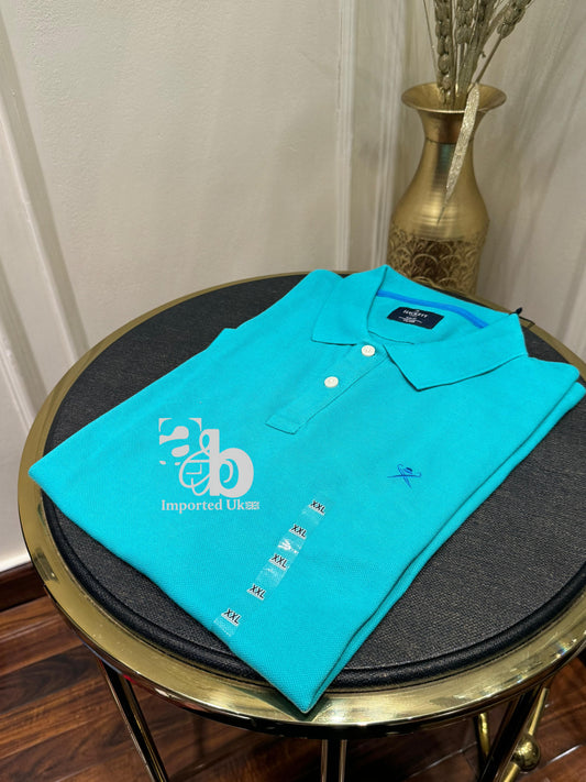Hackett London Aqua Polo Shirt Classic Logo Slim Fit