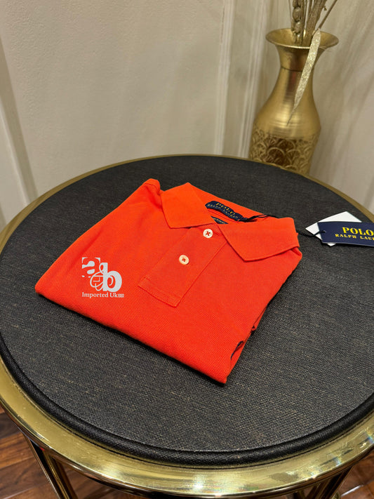 Polo Ralph Lauren Men`s Orange Classic Fit Polo Shirt