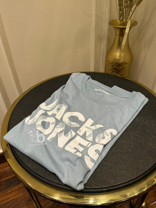 Jack & Jones Gray T Shirt Half Sleeves