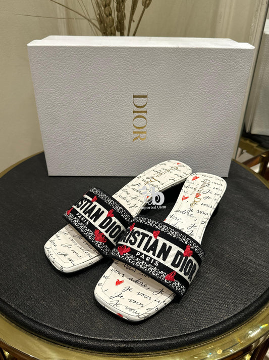Christian Dior D-Way Printed Slides
