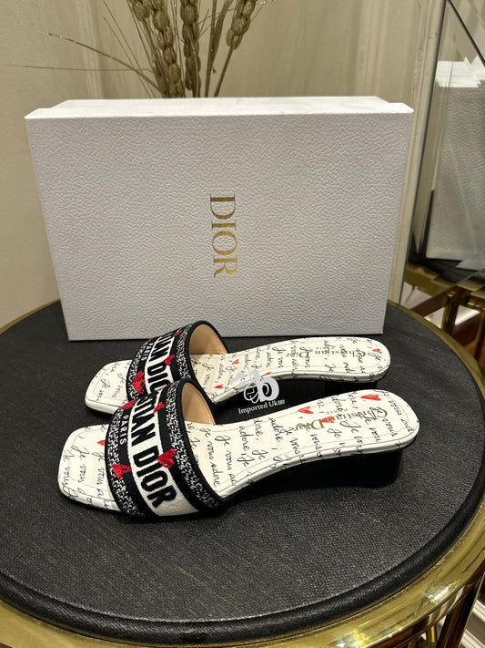 Christian Dior D-Way Printed Slides