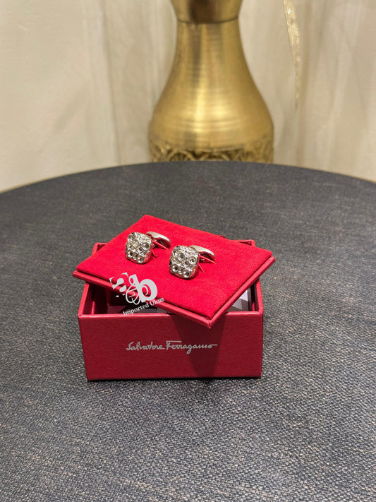 Salvatore Ferragamo Scattered Gancini Square Cufflinks